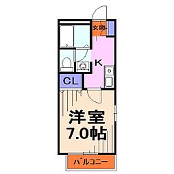 Shalom・K 1Kの間取図画像