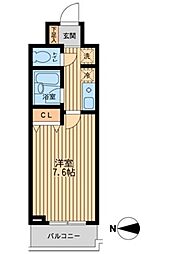 ドゥーエ西大島 1Kの間取図画像