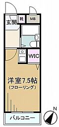 ピュアコート鷺ノ宮 1Kの間取図画像