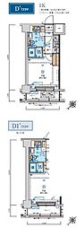 LIVCITY横濱ヒルサイドテラス 1Kの間取図画像
