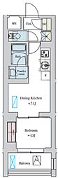 Brillia ist 洗足池の杜 1DKの間取図画像