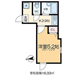 ALBA亀有 201 2階1Kの間取り