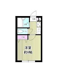 都営浅草線 戸越駅 徒歩8分の賃貸アパート 3階1Kの間取り
