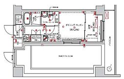 サクラアクシス中板橋 9階1DKの間取り