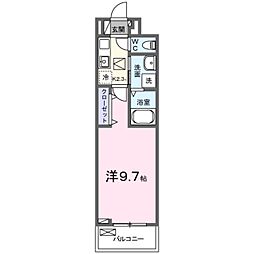 ヒカルサ和歌山鳴神II 1Kの間取図画像