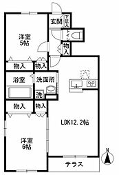 ボナールメゾン 2LDKの間取図画像