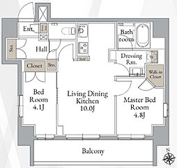 ライブカーサ高円寺 5階2LDKの間取り