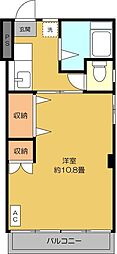 メゾン南千住1 1Kの間取図画像
