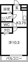 エクセルコート 1Kの間取図画像