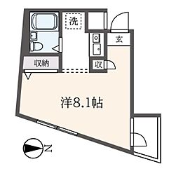 ダノイ永福 ワンルームの間取図画像