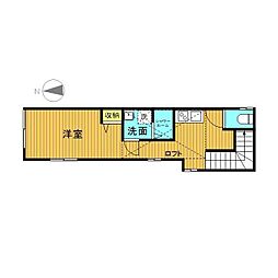 リブ・プレシャス ワンルームの間取図画像
