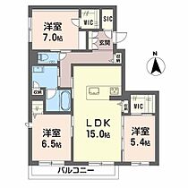 ヴィラ観世II A0202 ｜ 福岡県太宰府市観世音寺２丁目10-11（賃貸アパート3LDK・2階・83.09㎡） その2