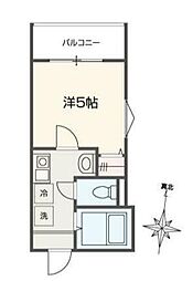 座間市入谷西4丁目アパート 1Kの間取図画像