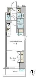Brilliaist池尻大橋 1LDKの間取図画像
