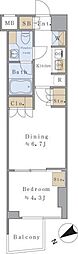 BrilliaistSENDAGAYA 1DKの間取図画像
