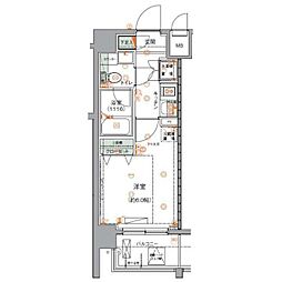 京急空港線 大鳥居駅 徒歩8分の賃貸マンション 7階1Kの間取り