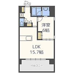 ナビールコート警固 1LDKの間取図画像