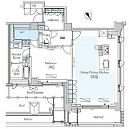 パークアクシスプレミア表参道 3階1LDKの間取り