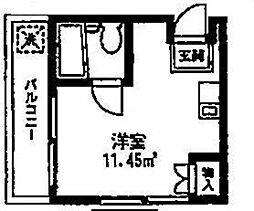 コーポ恵 ワンルームの間取図画像