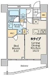 クレストコート中野富士見町 4階1LDKの間取り