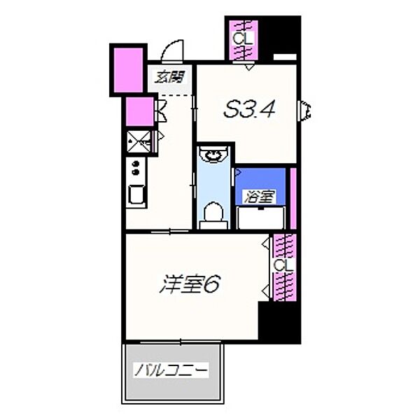 ディアコート宿屋町 ｜大阪府堺市堺区宿屋町東１丁(賃貸マンション1SK・4階・30.56㎡)の写真 その2