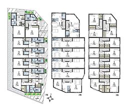小田急多摩線 唐木田駅 徒歩3分の賃貸テラスハウス 3LDKの間取り