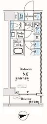市谷仲之町ViewApartment 1Kの間取図画像
