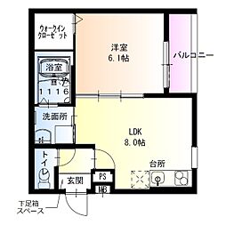 阪急千里線 柴島駅 徒歩4分の賃貸アパート 3階1LDKの間取り