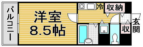 メゾンドエクセル 503｜福岡県古賀市中央２丁目(賃貸マンション1K・5階・26.00㎡)の写真 その2