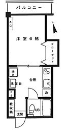 パナ・ミ・カーサ 1Kの間取図画像