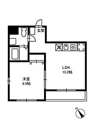 ミリアビタＮＯ．13 1階1DKの間取り