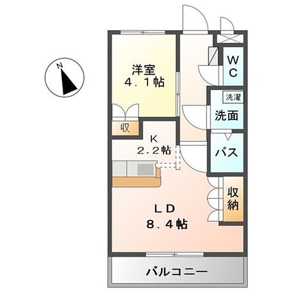 和歌山県和歌山市平井(賃貸アパート1LDK・1階・36.00㎡)の写真 その2