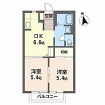 フレグランス伊藤　Ａ 202 ｜ 福島県郡山市大槻町字麦塚3-2（賃貸アパート2DK・2階・40.00㎡） その2