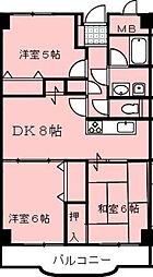 MMビル 3DKの間取図画像