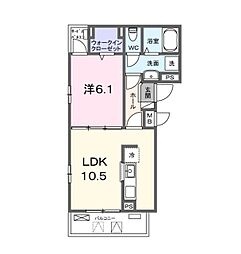 パークガーデン 1LDKの間取図画像