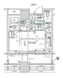 ローレルタワールネ浜松町 5階ワンルームの間取り