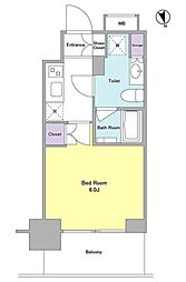 ラベイユ麻布十番 1Kの間取図画像
