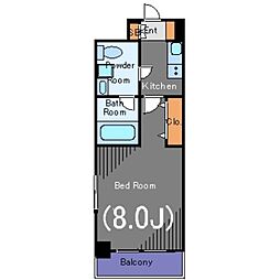 PREMIUM　CUBE　三田 10階1Kの間取り