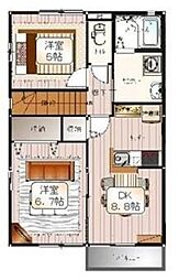 ペットケアビレッジ小手指南C 2階2DKの間取り
