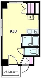 Sin Cere 2階ワンルームの間取り