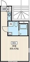 センターテラス ワンルームの間取図画像