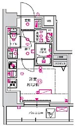 CREST TAPP川崎港町 1Kの間取図画像