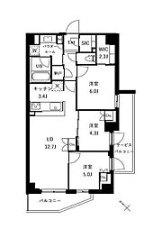 ザ・ケンジントン・レジデンスときわ台 3LDKの間取図画像