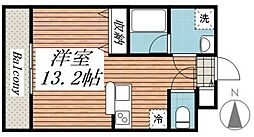 ルシェル ワンルームの間取図画像
