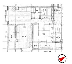 ガーデンコート浦安 3階2DKの間取り