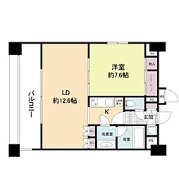Osaka Metro御堂筋線 江坂駅 徒歩4分の賃貸マンション 13階1LDKの間取り
