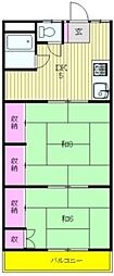 Grace竹ヶ花 2DKの間取図画像