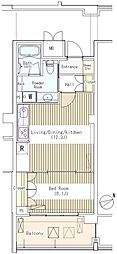 マチュリティ小石川 1LDKの間取図画像