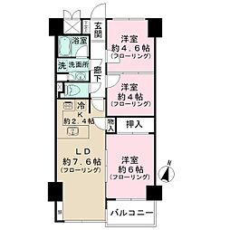 ハイホーム市ヶ谷 3LDKの間取図画像