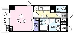 NAKAMURABLD. 1Kの間取図画像
